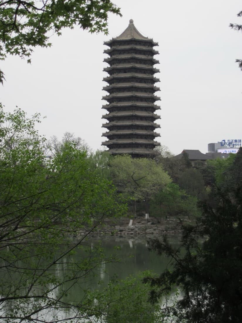 PKU's Weiming Lake and Boya Pagoda give the campus a garden-like mood that feels very different from central Beijing.