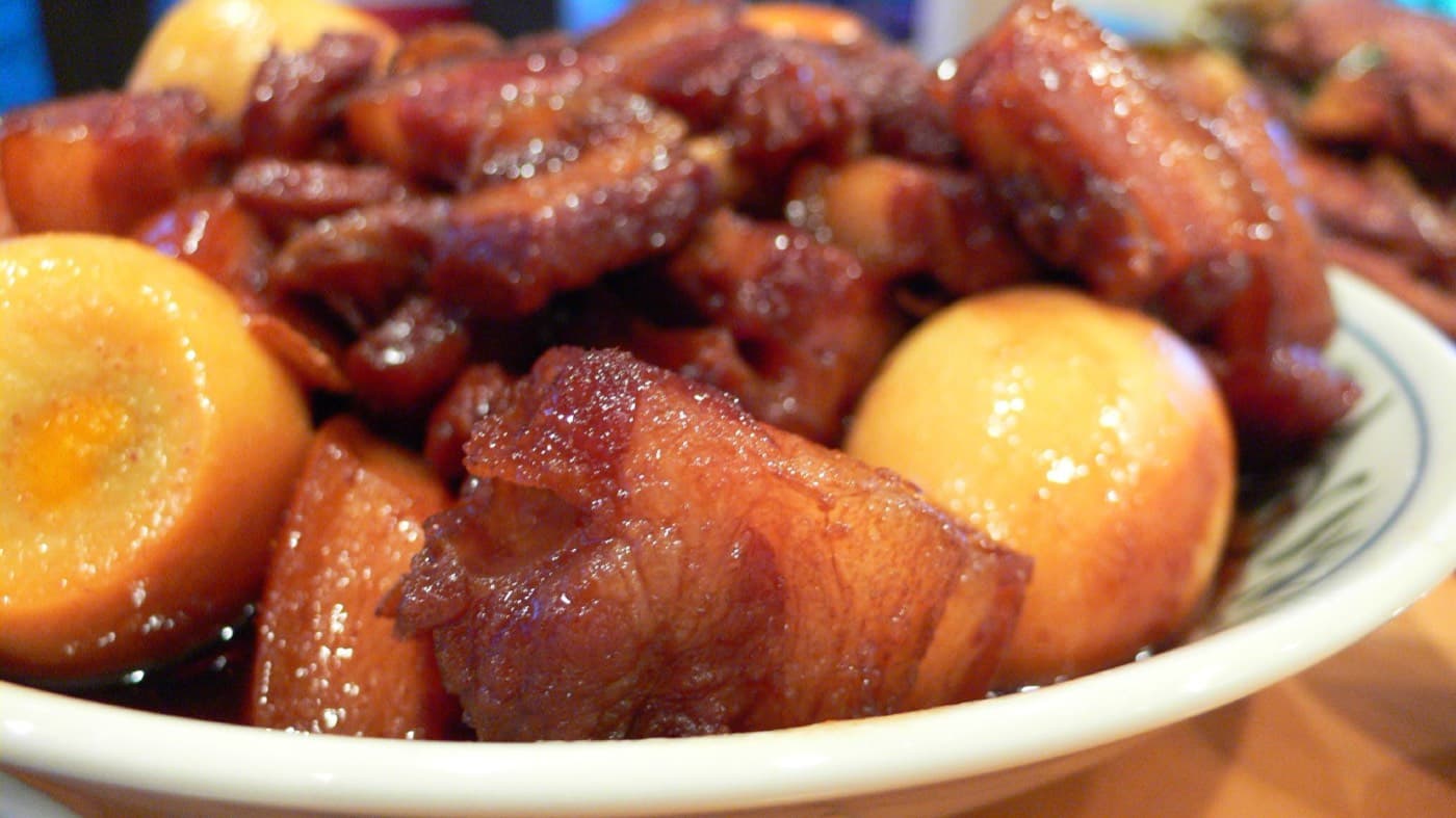 Dongpo pork is best as the rich middle of the table, not as the whole meal.
