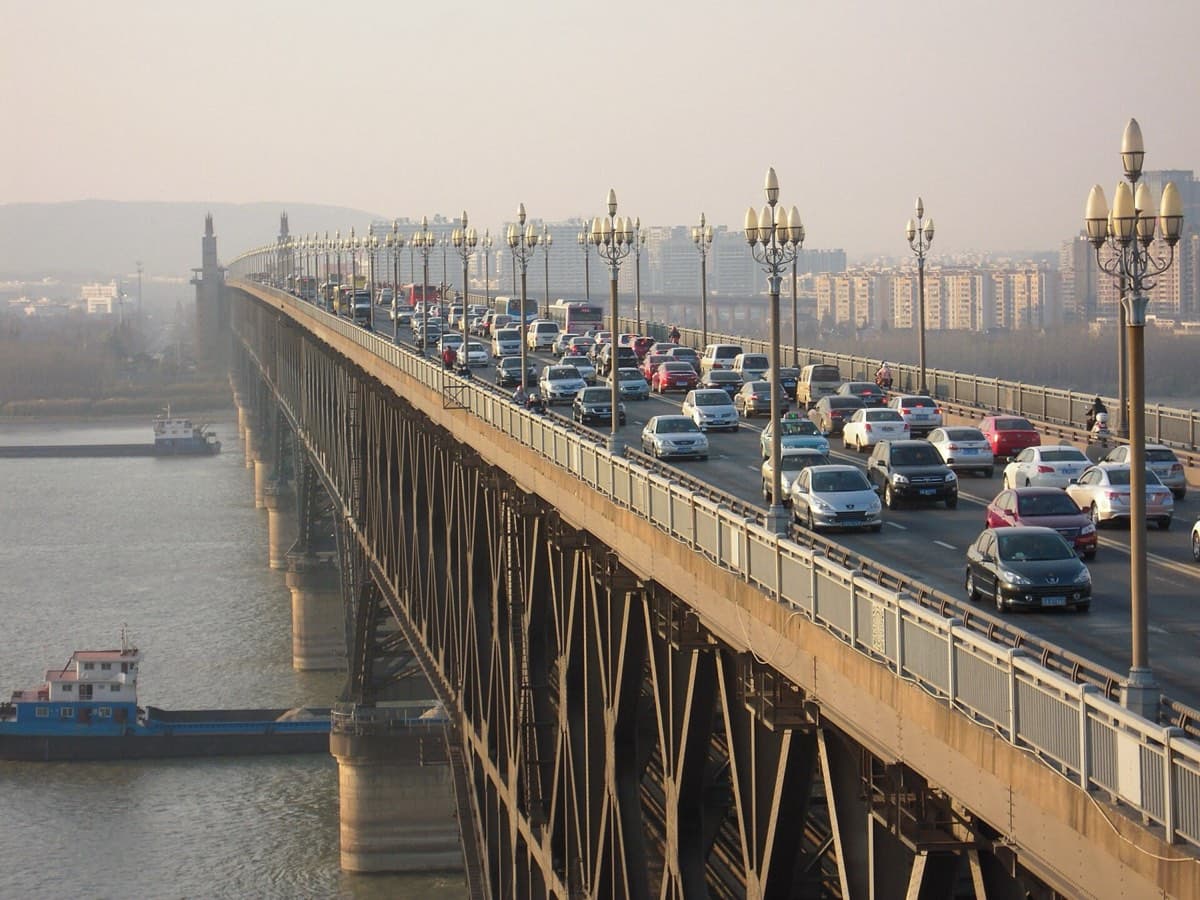 The Yangtze side of Nanjing feels broader and more infrastructural than the old Qinhuai core.