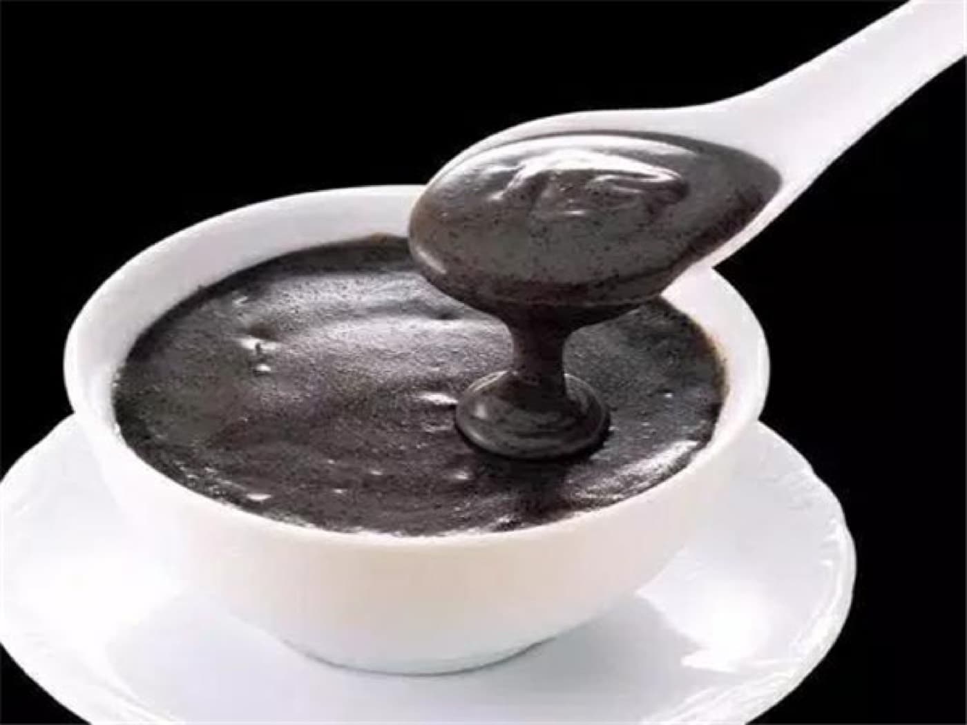Black sesame soup is darker, nuttier, and more grown-up than many Western desserts.
